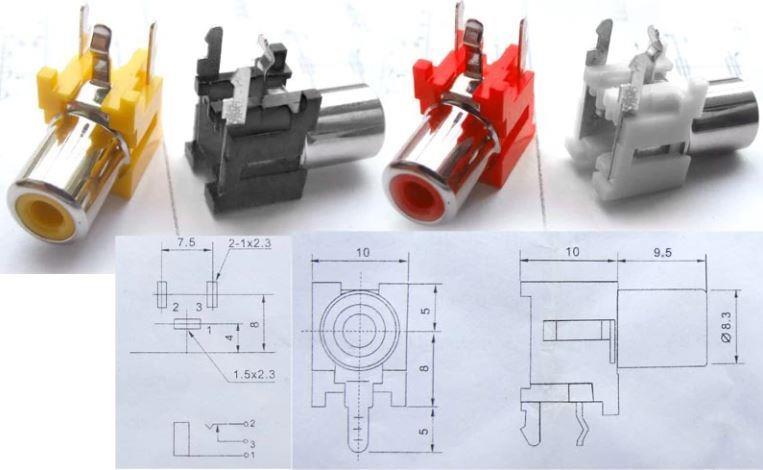 Rca Dişi Pcb Tip Sarı 90° 1'li Jak