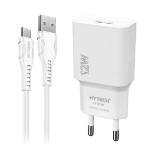 Hytech HY-XT50M 12W Hızlı Şarj 5V 2.4A Micro USB Kablolu Beyaz Kablo + Ev Şarj Adaptör
