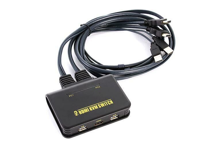 S-Link SL-2702HKW 2li HDMI 1.8m Kablolu Otomatik HDMI KVM Switch