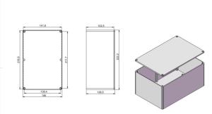 AK-SE-413-C 222x146x106 Alüminyum Contalı Kutu