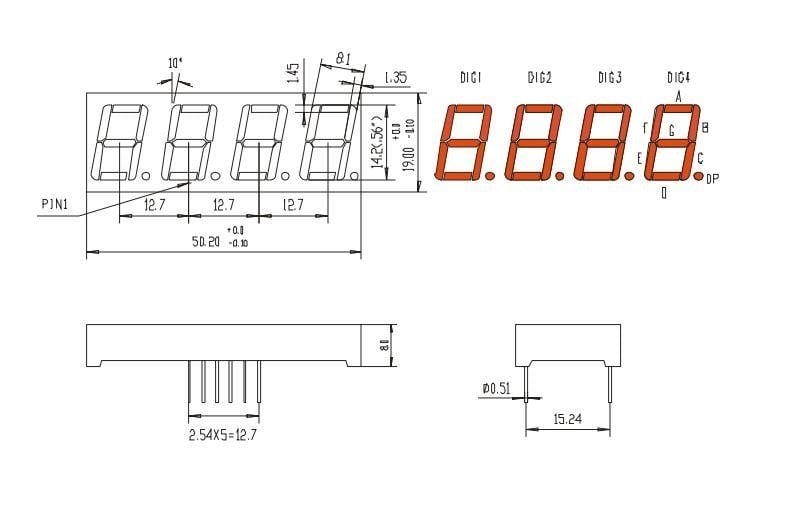 KPF-5461  AYND  SARI    14 mm 4'lü SARI  DISPLEY KATOT