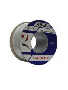 Reçber 307057 Koaksiyel Anten Kablosu  (1 metre Beyaz ) RG 6/U4 PHY CU/AL