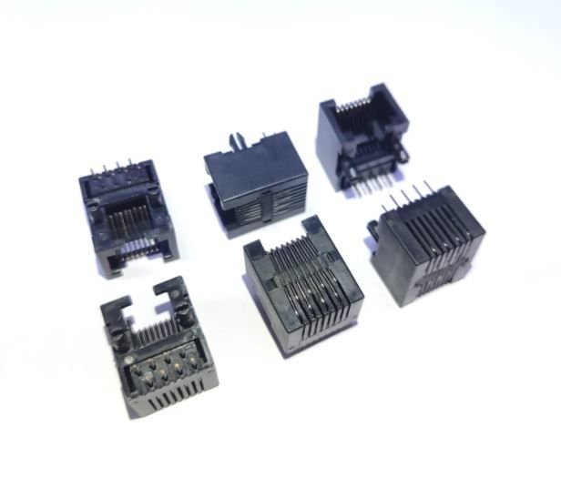 CAT 8P8C PCB TİP DİŞİ 90° UZUN TİP PLASTİK