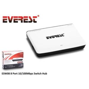 Everest Everlınk ESF208 8 Port 10/100 Mbps Ethernet Masaüstü Switch Hub