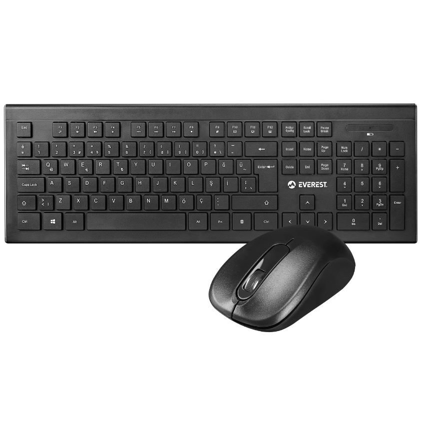 Everest KM-9675 Kablosuz Standart Q Klavye Mouse Set 2,4 G