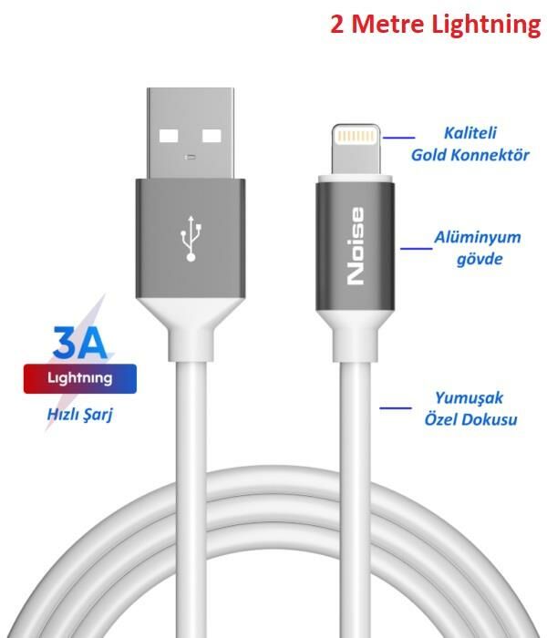 Noise NL200/BM200 İphone Şarj ve Data Kablosu 2 metre 2,4A