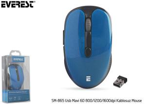 Everest SM-861 Silent Optik Mouse 2,4 Ghz 1600 Dpı (Sessiz)