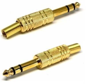 STEREO 6,3 mm  ERKEK GOLD JAK METAL