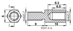 DİSTANS  METAL  AK-YP-4110  METRİK 4  10 mm  ERKEK - DİŞİ   YÜKSELTEC