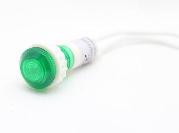 Sinyal Lambası Yeşil Led Plastik Kasa 24V /10mm Kablolu