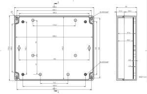 AK-SE-259 215x175x55 ABS IP65 Contalı Kutu