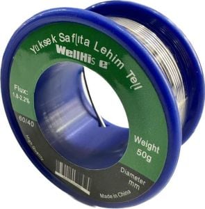 Wellhise Lehim Teli 50gr 0,5mm 60/40  Kalay/Kurşun