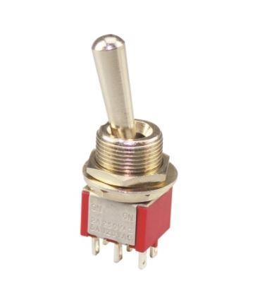 Toggle Switch 100DP4-T8 MOM-OFF-MOM UZUN KALIN KOL 6BACAK