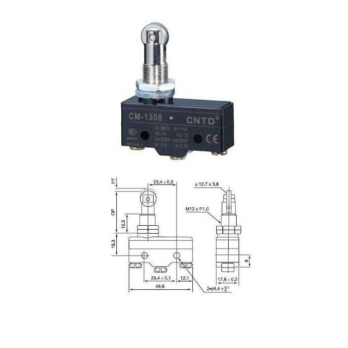 Switch CNTD CM-1308 Düz Makaralı  Mikro Switch Kaliteli