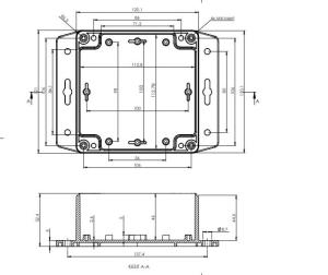 AK-SF-230  160x120x65 ABS IP65 Montaj Ayaklı Contalı Kutu