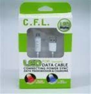 CFL 501 SAMSUNG IŞIKLI DATA KABLOSU BEYAZ-SİYAH