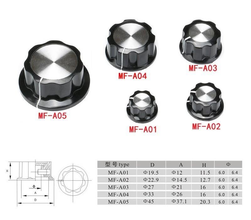 Pot Düğmesi MF-A03 Parlak Aynalı Çap: 27mm