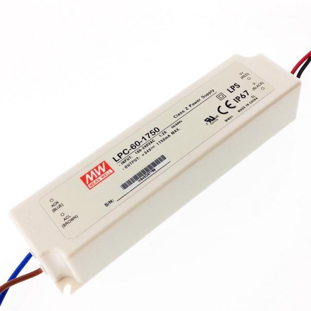 Meanwell Lpc-60-1750 9~34v 1750 Ma Sabit Akım Led Driver İp67