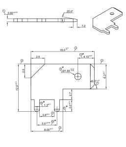 Kablo Terminali ( Kalaylı ) Erkek Pcb Tip 45° Derece 6,3 mm SFK43 DPK43 (1Adet Fiyatıdır)