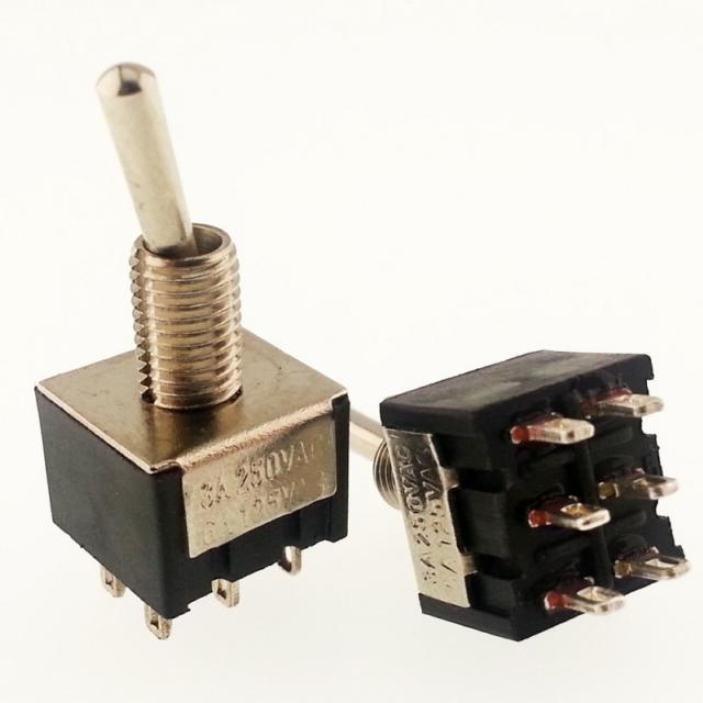 SWİTCH TOGGLE MTS-202  ON ~ ON  6 Pin  IC-144