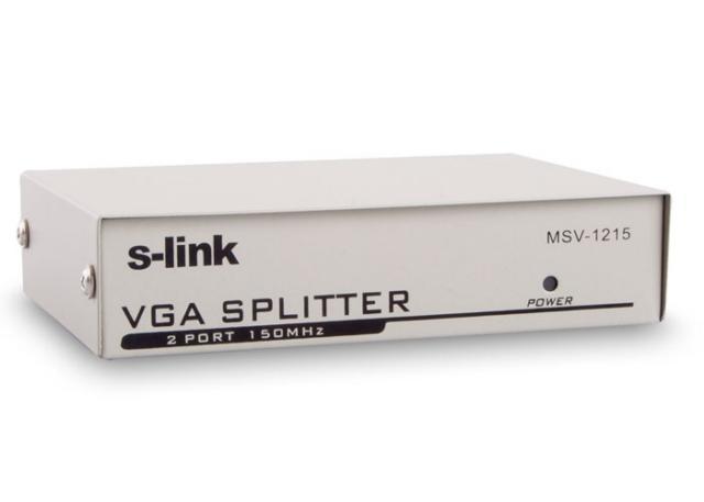 S-Link MSV-1215 2 VGA 150Mhz Monitör Çoklayıcı