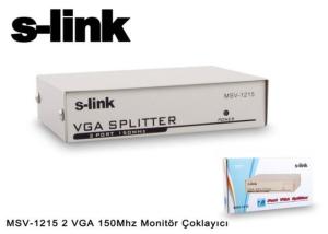 S-Link MSV-1215 2 VGA 150Mhz Monitör Çoklayıcı