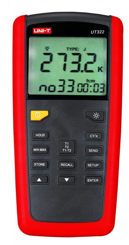 Unı-t UT 322 Termometre USB -200 / +1300 Çift Girişli UT322