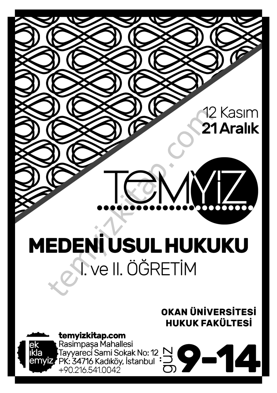 Okan Üniversitesi Medeni Usul Hukuku 2018-2019 Güz Dönemi 9-12