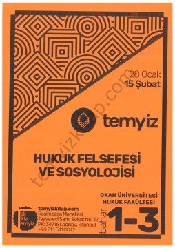 Hukuk Felsefesi ve Sosyolojisi 18-19 Okan Üniversitesi Bahar 1-3