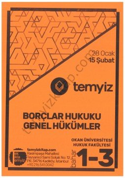 Borçlar Hukuku Genel Hükümler 18-19 Okan Üniversitesi Bahar 1-3