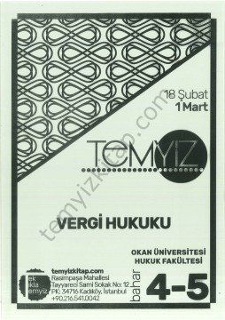 Vergi Hukuku 18-19 Okan Üniversitesi Bahar 4-5