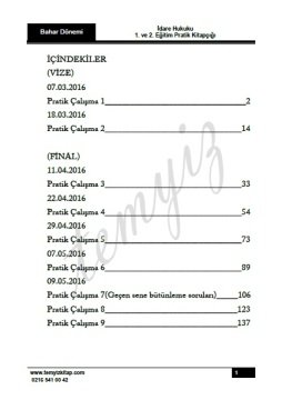 İdare Hukuku 2016-2017 Bahar Yarıyılı Çözümlü Pratik Kitapçığı