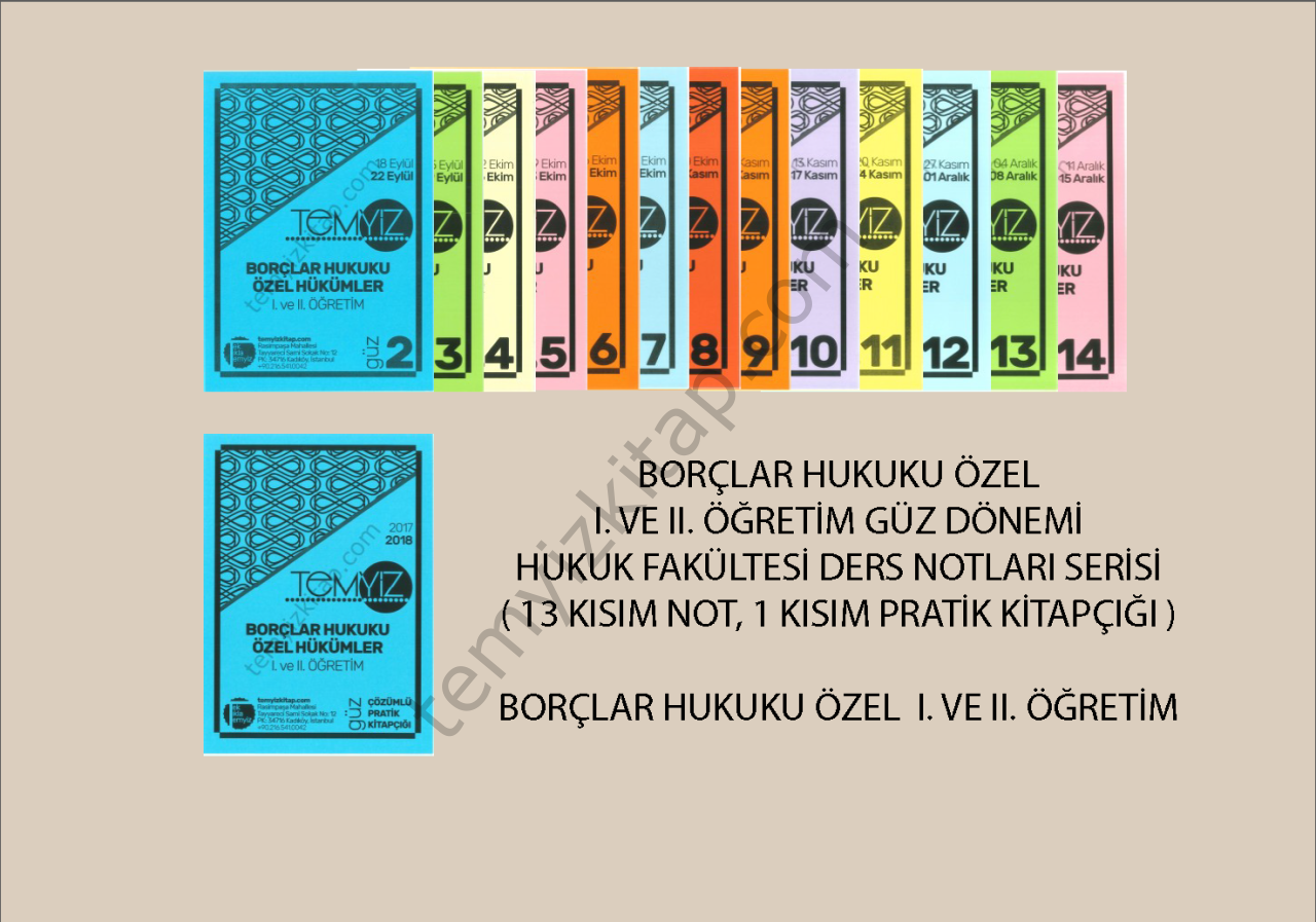 BORÇLAR HUKUKU ÖZEL HÜKÜMLER GÜZ DÖNEMİ NOT SETİ