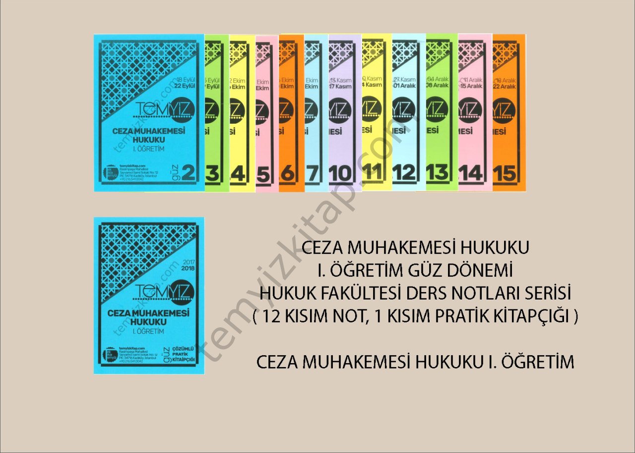 CEZA MUHAKEMESİ HUKUKU 1.ÖĞRETİM GÜZ DÖNEMİ NOT SETİ