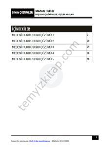 Medeni Hukuk 2023-2024 Vize Çözümleri