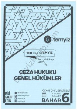 Ceza Hukuku Genel Hükümler 18-19 Okan Üniversitesi Bahar 6