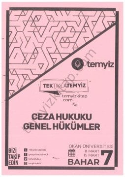 Ceza Hukuku Genel Hükümler 18-19 Okan Üniversitesi Bahar 7