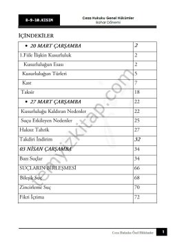 Ceza Hukuku Genel Hükümler 18-19 Okan Üniversitesi Bahar 8-10