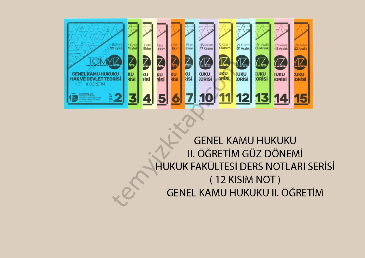 GENEL KAMU HUKUKU HAK VE DEVLET TEORİSİ 1.ÖĞRETİM - ÇİFT GÜZ DÖNEMİ NOT SETİ