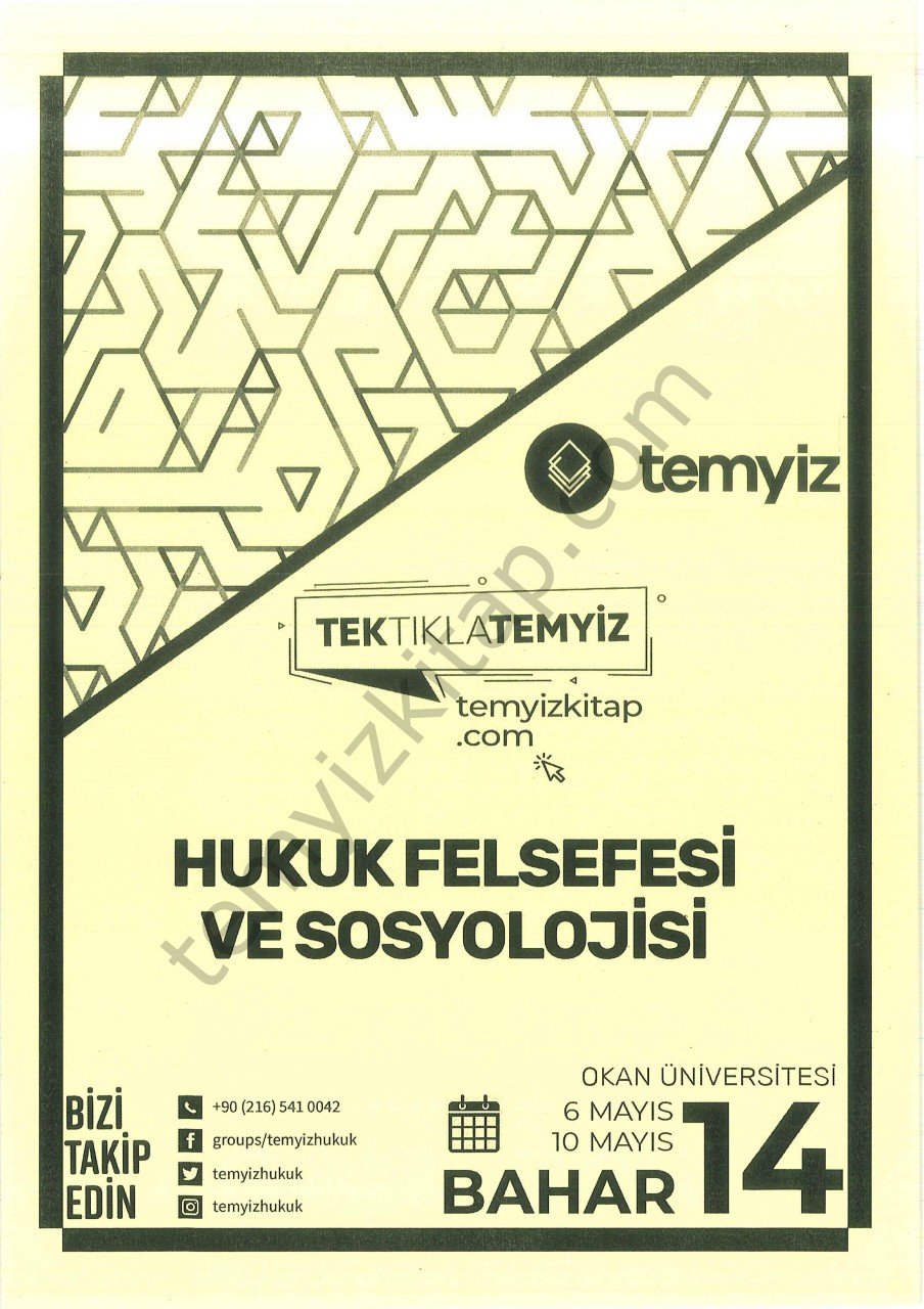 Hukuk Felsefesi ve Sosyolojisi 18-19 Okan Üniversitesi Bahar 14