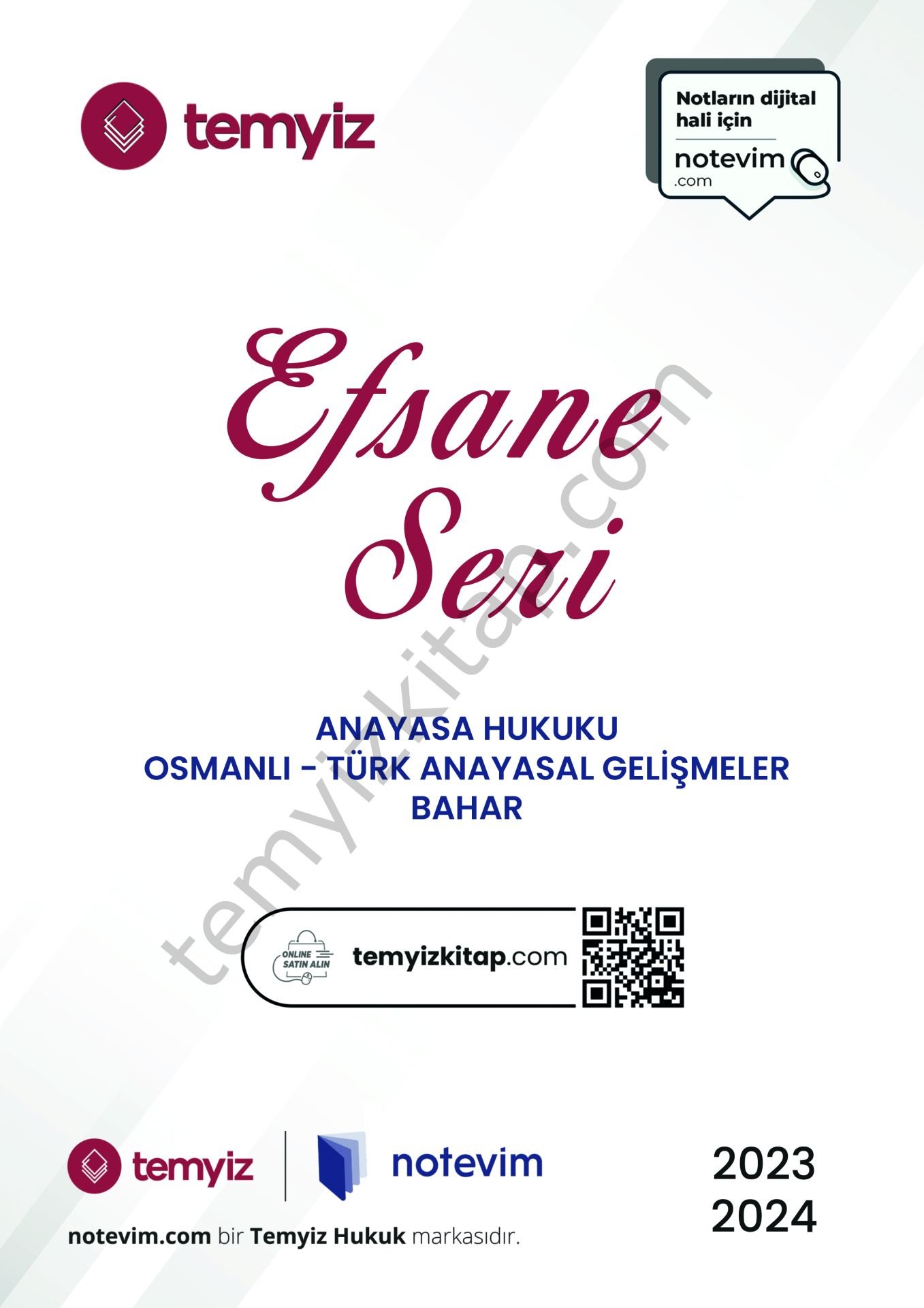 Anayasa Hukuku - ''Osmanlı - Türk Anayasal Gelişmeleri'' - 2023-2024 Bahar Yarıyılı - Efsane Seri