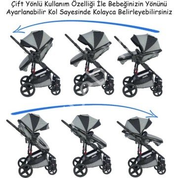 Joell New Truva III Travel Sistem Bebek Arabası - Gri