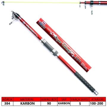 Captain 1900 Argos 390cm Tele Surf Kamış 100-200gr Atar