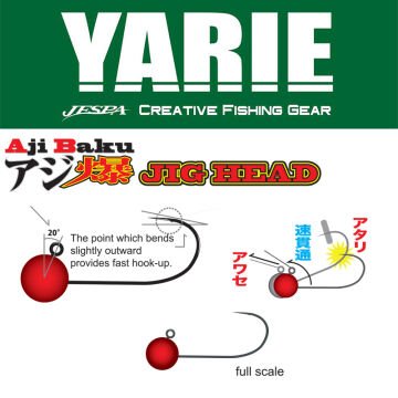 Yarie NO.645 Aji Baku Jighead 1.65  gr #8 Numara İğne