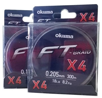 Okuma Ft-*4 Braided Line 150 mt Grey Örgü İp