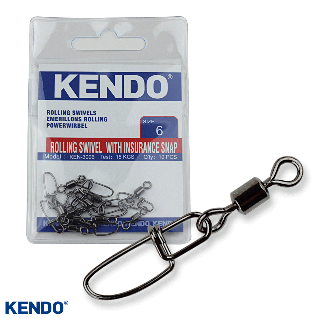 Kendo Rolling Swivel Insurance Klipsli Fırdöndü