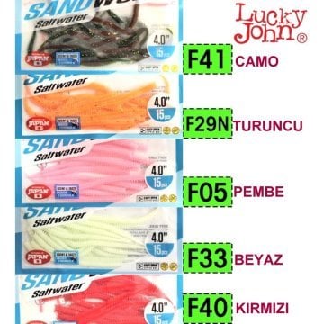 Lucky John Sandworm 10cm 15pc LRF Silikonu