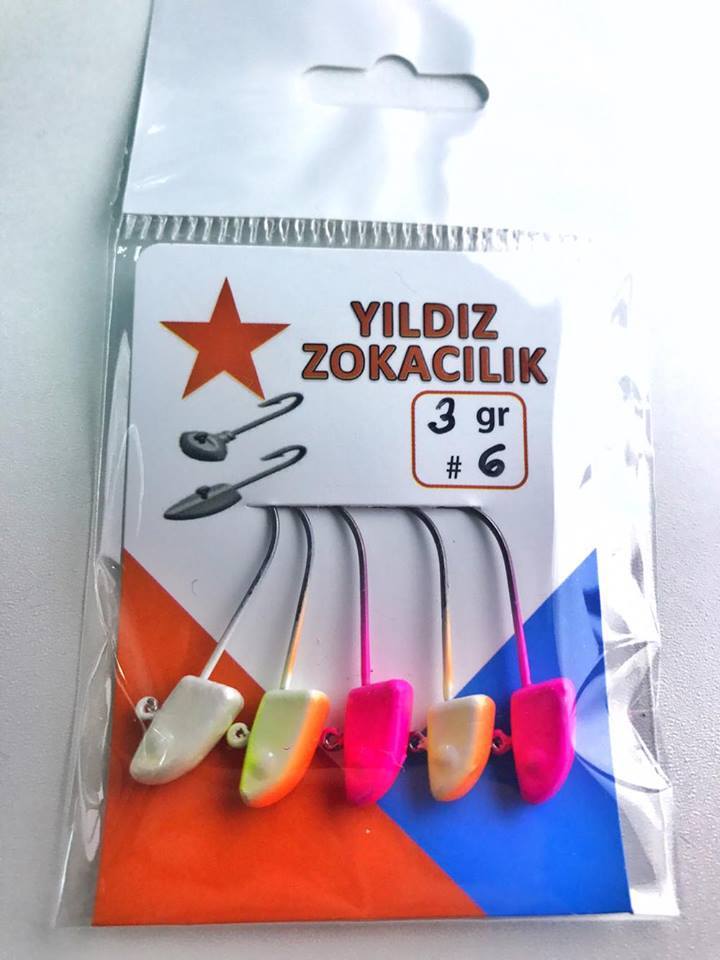 Yıldız Zoka Balık Kafası Renkli Jighead