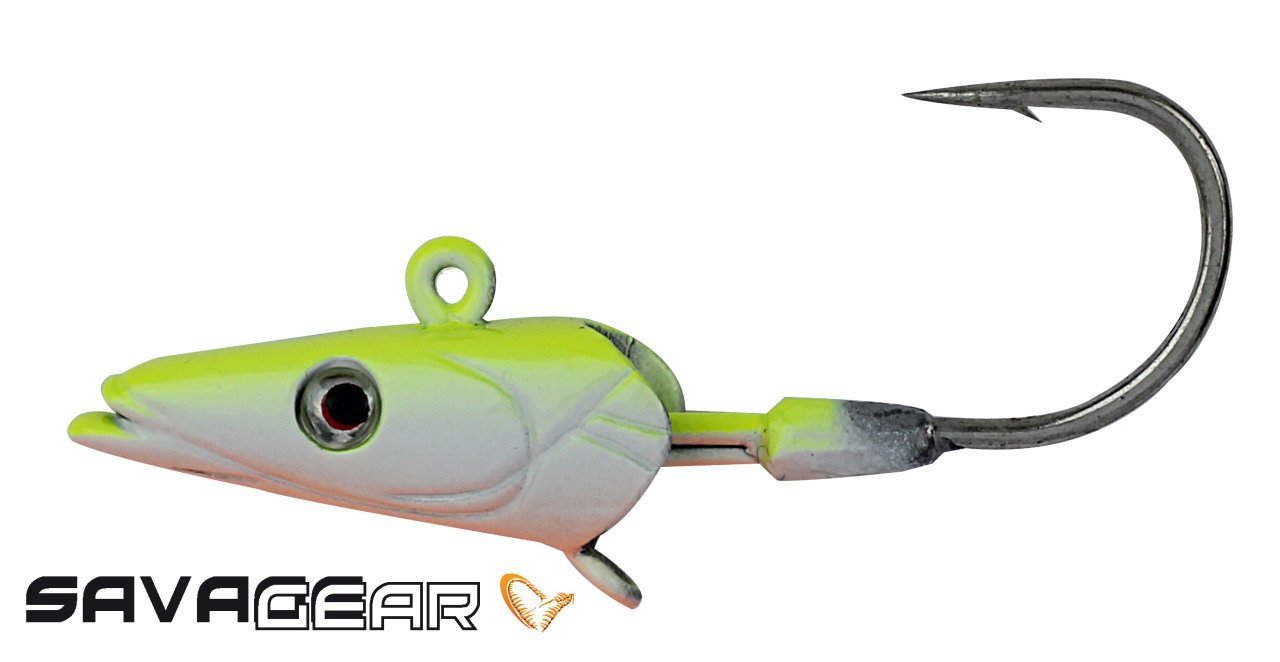 Savage gear Sandeel Jig Head 16g 3/0 - 3pcs Lemon Back Suni Yem