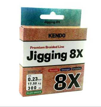 Kendo Jigging 8X Flash 300 mt Örgü İp (FLUO GREEN)